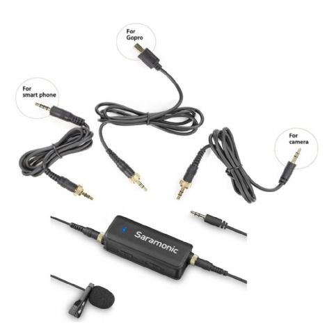 Saramonic Dual Audio Mixer LavMic with Lavalier Microphone for DSLR/GoPro/Smartphones No. FE-189405