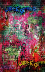 Click Props Hintergrund Vinyl mit Bild Brick Graffiti 1,52 x 2,44m Nr. CP-590822
