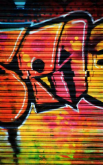 Click Props Background Vinyl with Print Shutter Graffiti 1 1.52 x 2.44M No. CP-590812